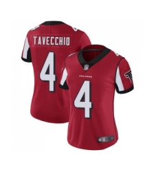 Women's Atlanta Falcons #4 Giorgio Tavecchio Red Team Color Vapor Untouchable Limited Player Football Jersey