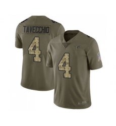 Youth Atlanta Falcons #4 Giorgio Tavecchio Limited Olive Camo 2017 Salute to Service Football Jersey