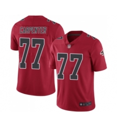 Men's Atlanta Falcons #77 James Carpenter Limited Red Rush Vapor Untouchable Football Jersey