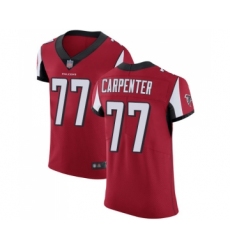 Men's Atlanta Falcons #77 James Carpenter Red Team Color Vapor Untouchable Elite Player Football Jersey