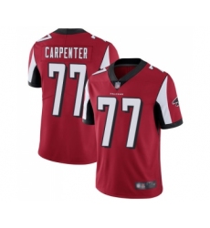 Men's Atlanta Falcons #77 James Carpenter Red Team Color Vapor Untouchable Limited Player Football Jersey