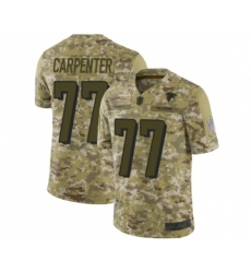 Youth Atlanta Falcons #77 James Carpenter Limited Camo 2018 Salute to Service Football Jersey