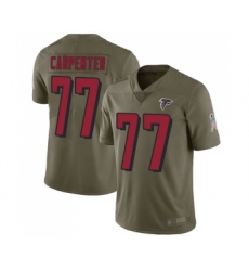 Youth Atlanta Falcons #77 James Carpenter Limited Olive 2017 Salute to Service Football Jersey