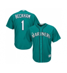 Youth Seattle Mariners #1 Tim Beckham Replica Teal Green Alternate Cool Base Baseball Jersey