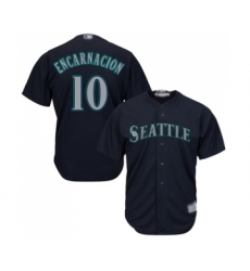 Men's Seattle Mariners #10 Edwin Encarnacion Replica Navy Blue Alternate 2 Cool Base Baseball Jersey