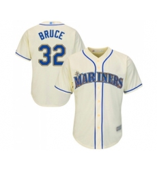 Men's Seattle Mariners #32 Jay Bruce Replica Cream Alternate Cool Base Baseball Jersey