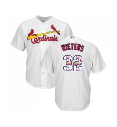 Men's St. Louis Cardinals #32 Matt Wieters Authentic White Team Logo Fashion Cool Base Baseball Jersey