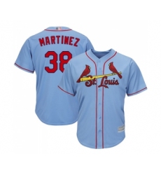 Men's St. Louis Cardinals #38 Jose Martinez Replica Light Blue Alternate Cool Base Baseball Jersey