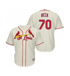 Men's St. Louis Cardinals #70 Chris Beck Replica Cream Alternate Cool Base Baseball Jersey