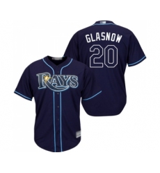 Men's Tampa Bay Rays #20 Tyler Glasnow Replica Navy Blue Alternate Cool Base Baseball Jersey