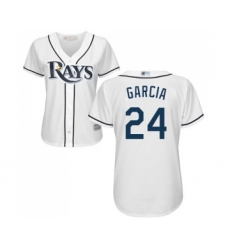 Women's Tampa Bay Rays #24 Avisail Garcia Replica White Home Cool Base Baseball Jersey