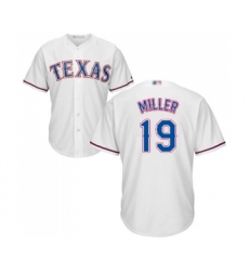 Youth Texas Rangers #19 Shelby Miller Replica White Home Cool Base Baseball Jersey