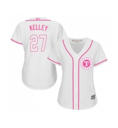 Women's Texas Rangers #27 Shawn Kelley Replica White Fashion Cool Base Baseball Jersey