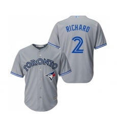 Men's Toronto Blue Jays #2 Clayton Richard Replica Grey Road Baseball Jersey