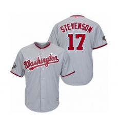Youth Washington Nationals #17 Andrew Stevenson Authentic Red Alternate 1 Cool Base 2019 World Series Bound Baseball Jersey
