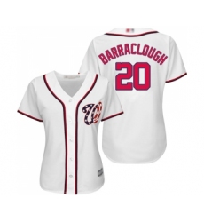 Women's Washington Nationals #20 Kyle Barraclough Replica White Home Cool Base Baseball Jersey