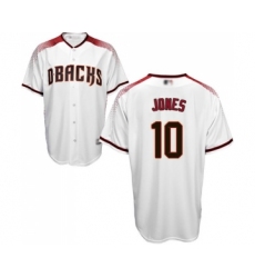 Men's Arizona Diamondbacks #10 Adam Jones Replica White Home Cool Base Baseball Jersey