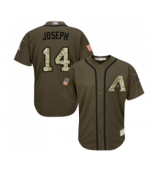Men's Arizona Diamondbacks #14 Caleb Joseph Authentic Green Salute to Service Baseball Jersey