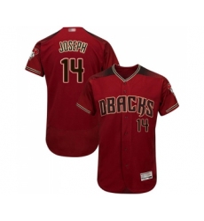 Men's Arizona Diamondbacks #14 Caleb Joseph Red Alternate Authentic Collection Flex Base Baseball Jersey