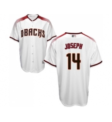 Men's Arizona Diamondbacks #14 Caleb Joseph Replica White Home Cool Base Baseball Jersey