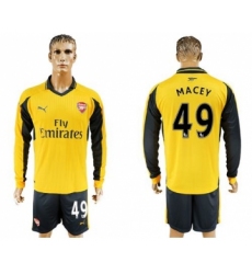 Arsenal #49 Macey Away Long Sleeves Soccer Club Jersey