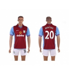 Aston Villa #20 Benteke Red Home Soccer Club Jersey
