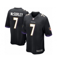 Men's Baltimore Ravens #7 Trace McSorley Game Black Alternate Football Jersey
