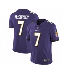 Men's Baltimore Ravens #7 Trace McSorley Purple Team Color Vapor Untouchable Limited Player Football Jersey