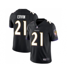 Men's Baltimore Ravens #21 Tyler Ervin Black Alternate Vapor Untouchable Limited Player Football Jersey