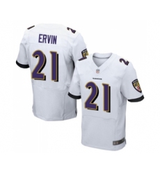 Men's Baltimore Ravens #21 Tyler Ervin Elite White Football Jersey