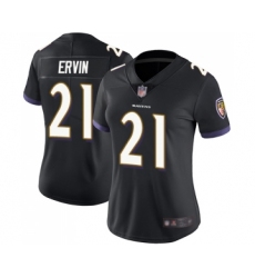 Women's Baltimore Ravens #21 Tyler Ervin Black Alternate Vapor Untouchable Limited Player Football Jersey
