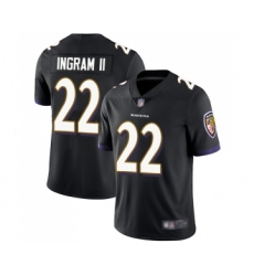 Men's Baltimore Ravens #22 Mark Ingram II Black Alternate Vapor Untouchable Limited Player Football Jersey