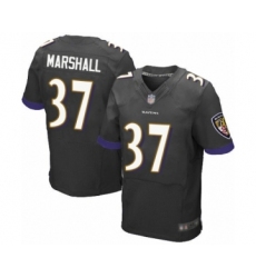 Men's Baltimore Ravens #37 Iman Marshall Elite Black Alternate Football Jersey