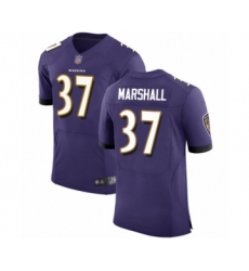 Men's Baltimore Ravens #37 Iman Marshall Purple Team Color Vapor Untouchable Elite Player Football Jersey