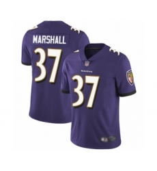 Men's Baltimore Ravens #37 Iman Marshall Purple Team Color Vapor Untouchable Limited Player Football Jersey