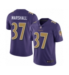 Youth Baltimore Ravens #37 Iman Marshall Limited Purple Rush Vapor Untouchable Football Jersey