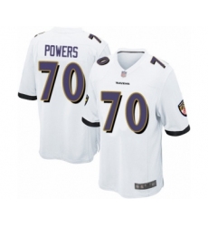 Men's Baltimore Ravens #70 Ben Powers Game White Football Jersey