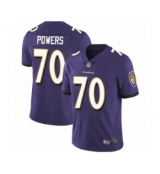 Men's Baltimore Ravens #70 Ben Powers Purple Team Color Vapor Untouchable Limited Player Football Jersey