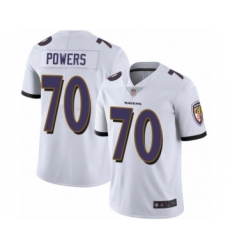 Men's Baltimore Ravens #70 Ben Powers White Vapor Untouchable Limited Player Football Jersey