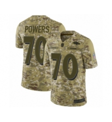 Youth Baltimore Ravens #70 Ben Powers Limited Camo 2018 Salute to Service Football Jersey