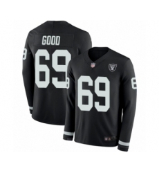 Men's Oakland Raiders #69 Denzelle Good Limited Black Therma Long Sleeve Football Jersey