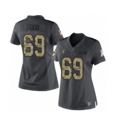 Women's Oakland Raiders #69 Denzelle Good Limited Black 2016 Salute to Service Football Jersey