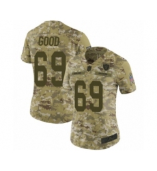 Women's Oakland Raiders #69 Denzelle Good Limited Camo 2018 Salute to Service Football Jersey