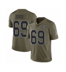 Youth Oakland Raiders #69 Denzelle Good Limited Olive 2017 Salute to Service Football Jersey