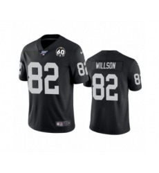 Men's Oakland Raiders #82 Luke Willson Black 60th Anniversary Vapor Untouchable Limited Player 100th Season Football Jersey