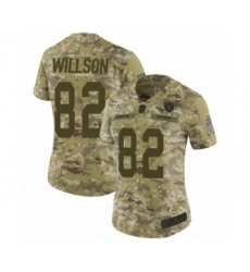 Women's Oakland Raiders #82 Luke Willson Limited Camo 2018 Salute to Service Football Jersey