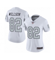Women's Oakland Raiders #82 Luke Willson Limited White Rush Vapor Untouchable Football Jersey