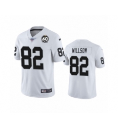 Women's Oakland Raiders #82 Luke Willson White 60th Anniversary Vapor Untouchable Limited Player 100th Season Football Jersey