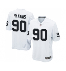 Men's Oakland Raiders #90 Johnathan Hankins Game White Football Jersey