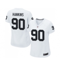 Women's Oakland Raiders #90 Johnathan Hankins Game White Football Jersey